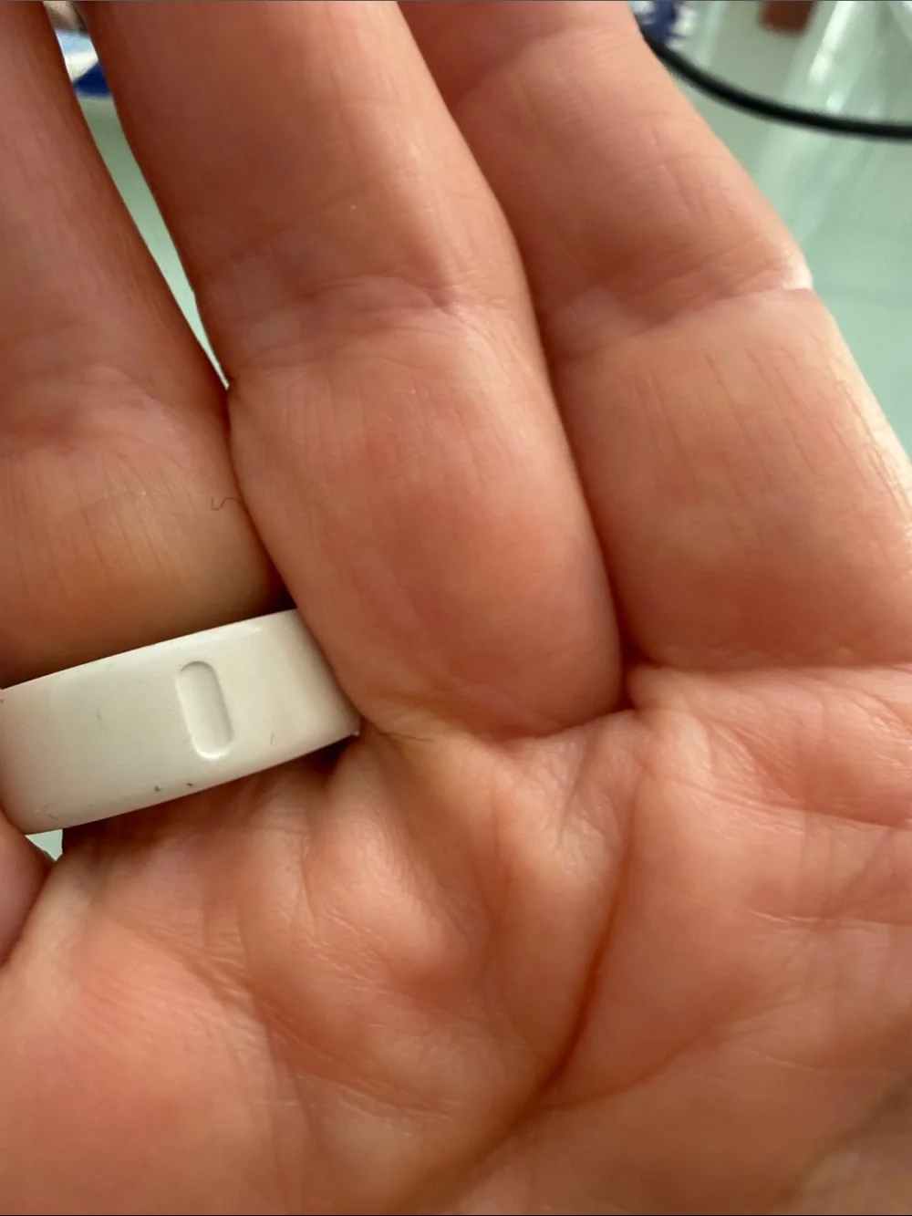 Cream Smart Wearable Ring and Charger Accessory